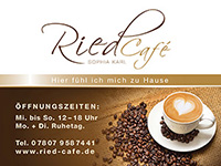 Außenschild Ried Café